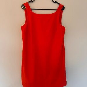 Elegant Kate Spade Scalloped Red Sleeveless Dress